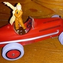 Tintin : Bolide rouge de l'album "Les cigares du Pharaon"