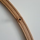 Porte-manteau mural "sonde d'échographie" lamellé-collé chêne/exotique