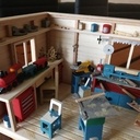 Vitrine Atelier miniature d'un boiseux