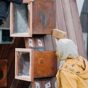 Aménagement extérieur // Chantier participatif Pyramide à livres Nantes