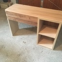 Bureau chêne et noyer