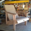 Fauteuil de Jardin réglable avec repose pied