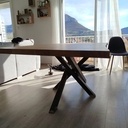 Table en chêne, bords "live edge"