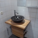 Meuble évier coin douche