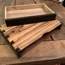 Boite à crayons olivier et chêne