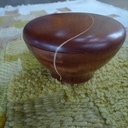 Une boite tournée en acajou