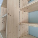 Bibliothèque en sapin