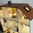 Maison Playmobil et poupée (Lumière à tous les étages !)