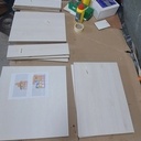 L'art d'accomoder les restes ;-) un bureau-bibliothèque-coin lecture avec les chutes de l'atelier!