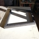 Table Mélèze et acier