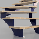 Escalier 1/4 tournant