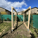 Pergola de potager