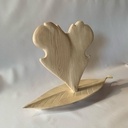 Porte bijoux cœur sur feuille