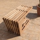 Table basse en camaïeu de chêne déclassé