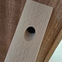 Table en sapelli et hêtre