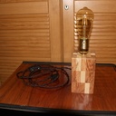 Lampe de chevet en bois de bout