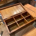 Boîte à bijoux à base de lames de terrasse recyclées