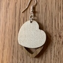 Boucles d'oreilles en placage de chêne et sycomore