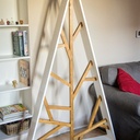 Un sapin de Noël design en bois