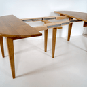 Table à allonges VINTAGE ronde - bois de chêne massif