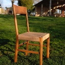 Chaises en chêne et assise en corde danoise