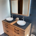 Meuble salle de bain et miroir
