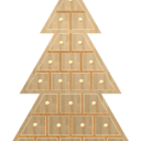 Calendrier de l'Avent en forme de Sapin