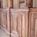 Bibliothèque en orme et peuplier