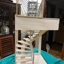 Maquette au 1/5 Escalier 2 quarts tournants, sur limon central