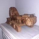 Wooden Pelle liehberr en frêne