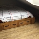 Lit double en Frêne