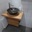 Meuble évier coin douche