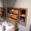 Meuble de salle de bain encastré