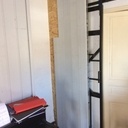 Porte bois métal coulissante