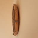 Horloge hêtre partiellement teintée