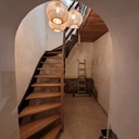 Escalier et mezzanine Noir & chêne