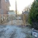 Barrière/ portail en mélèze et robinier