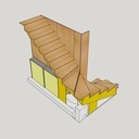 Escalier double quart tournant et son placard