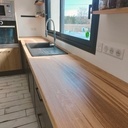 Plan de travail en chêne brun