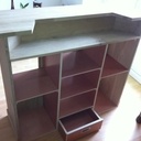 Bar vitrine en chêne massif