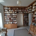 Bibliothèque chêne avec son bureau