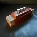 Petite boite en padouk et hêtre