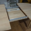 Table elliptique à rallonge papillon (en frêne)