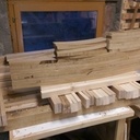 Chaises de bar en hêtre et chêne