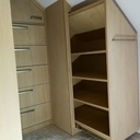 Fabrication de rangement dressing en sous pente