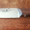 Couteau droit monté en plate semelle