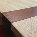 Table basse de salon en chêne et sapelli