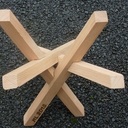 Pietement 4 arêtiers droits croisés base rectangulaire