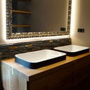 Enssemble de salle de bain avec c'est porte en chene massif.