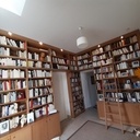 Bibliothèque chêne avec son bureau